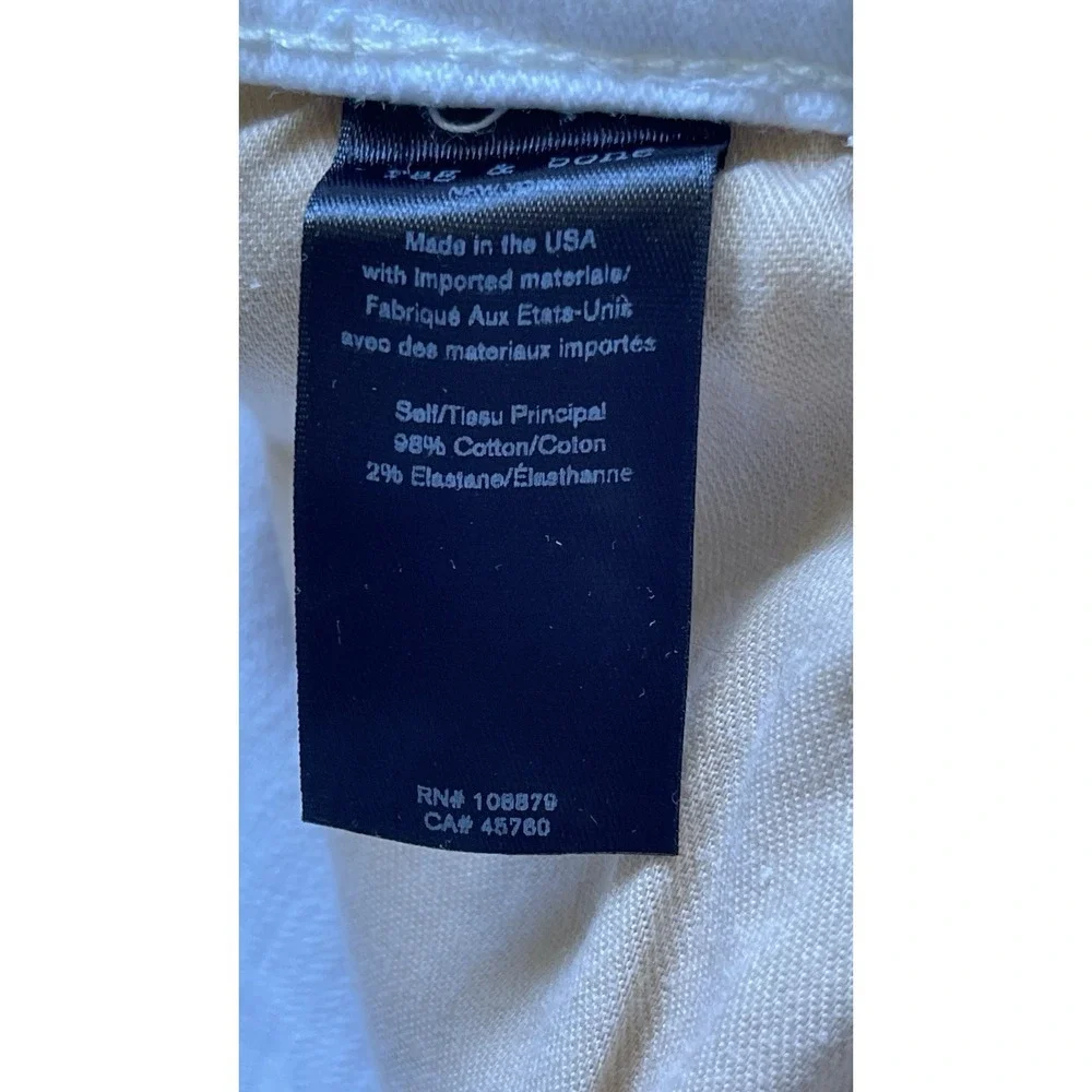 Rag & Bone Women Maya High-Rise Ankle Straight Jeans Size 23 Vintage White USA
